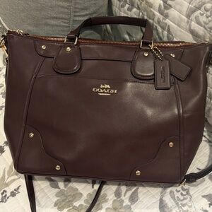 Coach Dark Brown Leather Men's Messenger Bag